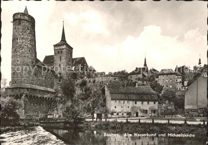 Bautzen Sachsen Alte Wasserkunst und Michaeliskirche