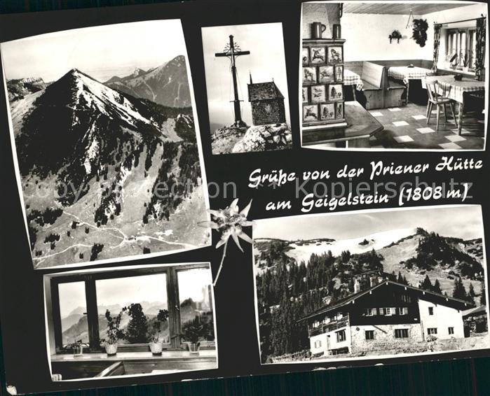 Priener Huette am Geigelstein Gipfelkreuz Gaststube Fensterblick