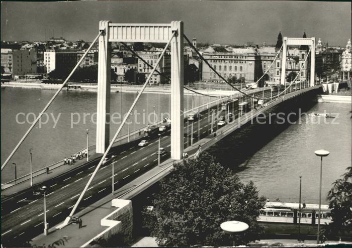 Budapest Blick von Buda nach Pest Bruecke