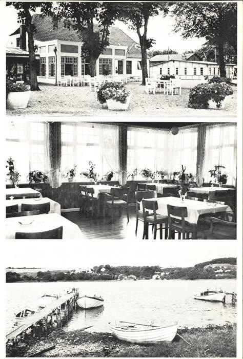 Daenemark Kalo i Generbugt Restaurant Gastraum Bootsanlegesteg