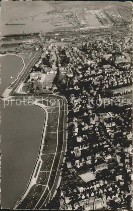 Cuxhaven Nordseebad Partie am Seedeich Fliegeraufnahme