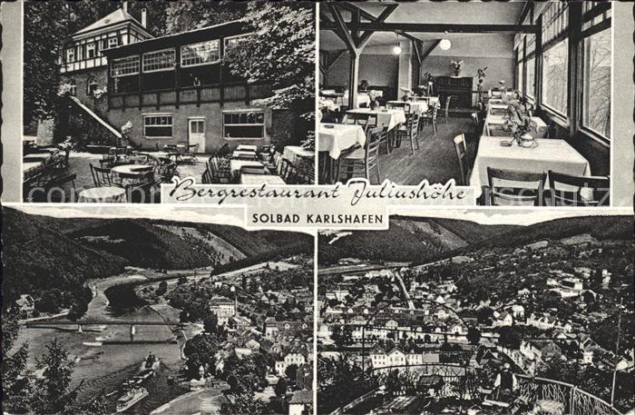 Bad Karlshafen Bergrestaurant Juliushoehe Gastraum Ortsansichten
