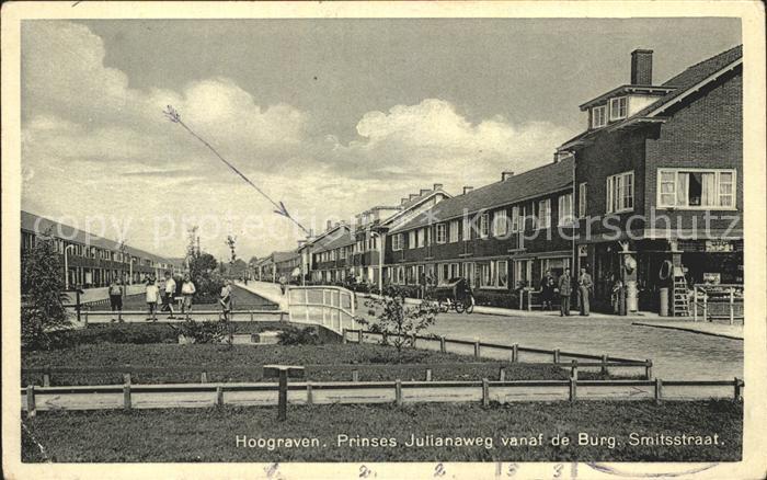 Hoograven Zuid Prinses Julianaweg vanaf de Burg Smitsstraat