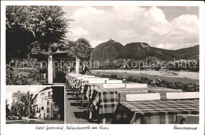Rolandswerth Hotel Gretenhof Terrasse Rhein