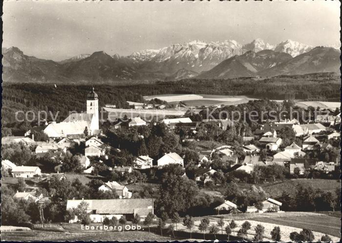 Ebersberg Oberbayern Panorama mit bayer Alpen