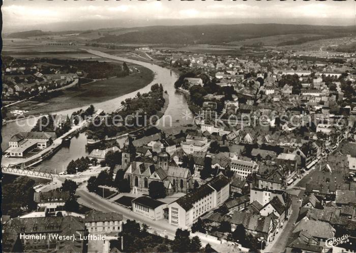 Hameln Weser Weser Fliegeraufnahme