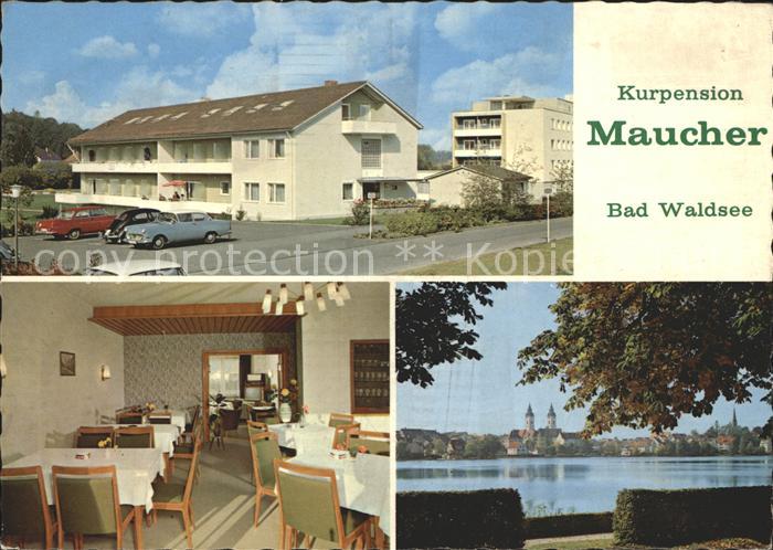 Bad Waldsee Kurpension Maucher Gaststube Seepanorama Kirche