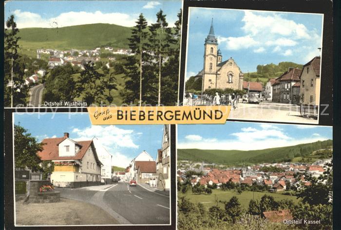 Biebergemuend OT Wirtheim Kirche OT Kassel Strassenpartie