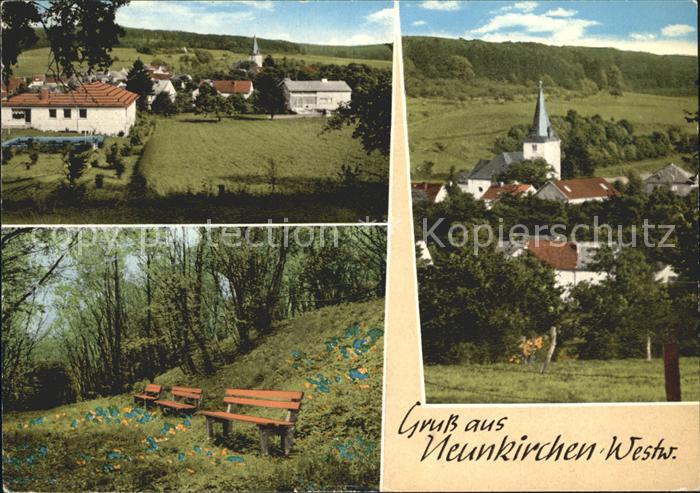 Neunkirchen Westerwald Ortsansichten Kirche Ruhebaenke