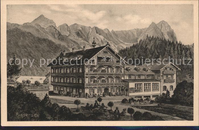 Riessersee Hotel mit Alpspitze und Waxenstein