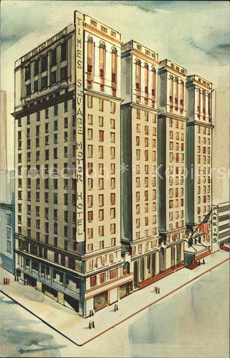New York City Times Square Motor Hotel Illustration