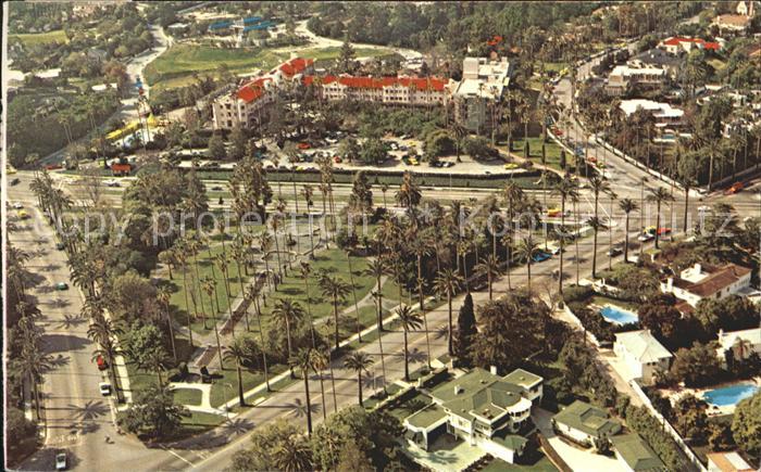 Beverly Hills California Birds eye view Beverly Hills Hotel Polo Lounge
