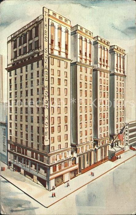New York City Times Square Motor Hotel Illustration