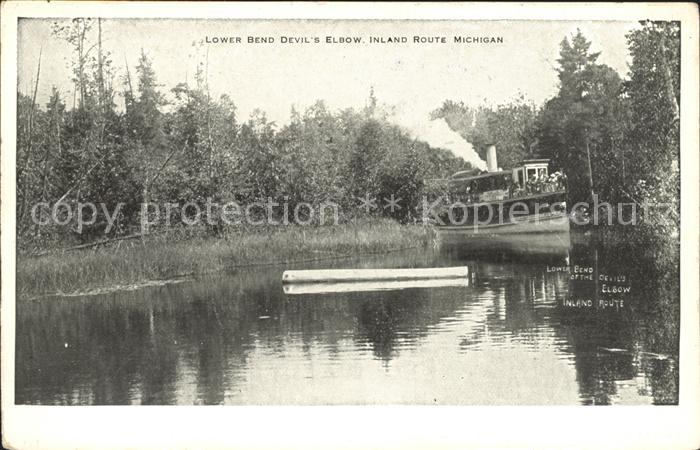 Michigan US-State Lower Bend Devils Elbow Inland Water Route