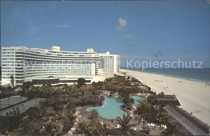 Miami Beach Fontainebleau Hilton Hotel Beach Atlantic Ocean