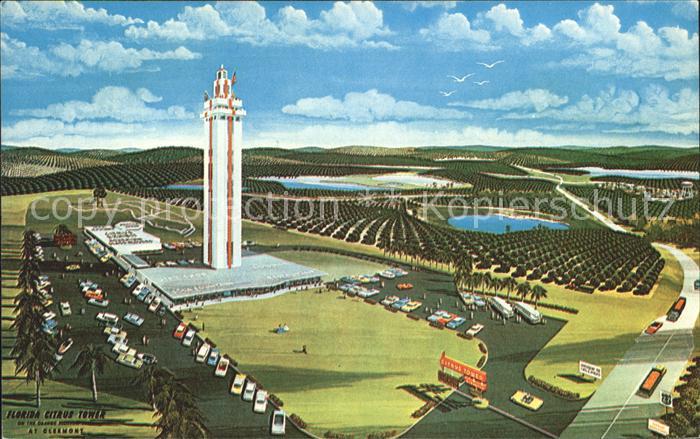 Clermont Florida Citrus Observation Tower Illustration