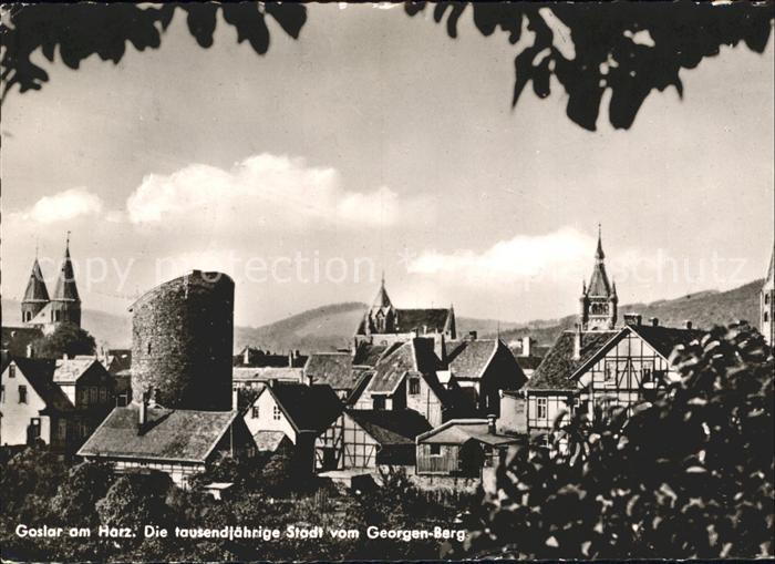 GOSLAR Harz Niedersachsen Stadtbild vom Georgen Berg Altstadt 1000jaehrige Stadt