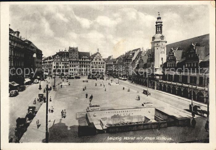LEIPZIG Sachsen Markt mit Altem Rathaus