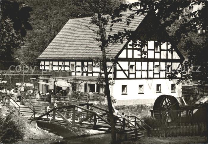 Schlaubetal HO Gaststaette Bremsdorfer Muehle Wasserrad