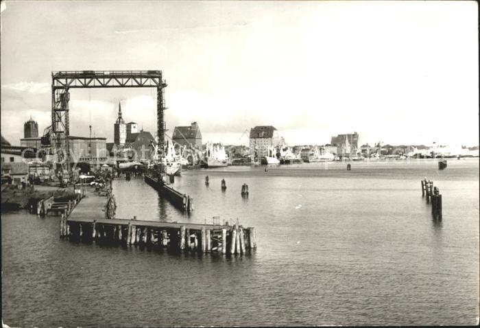 Stralsund Mecklenburg Vorpommern Blick von der Ruegendammbruecke