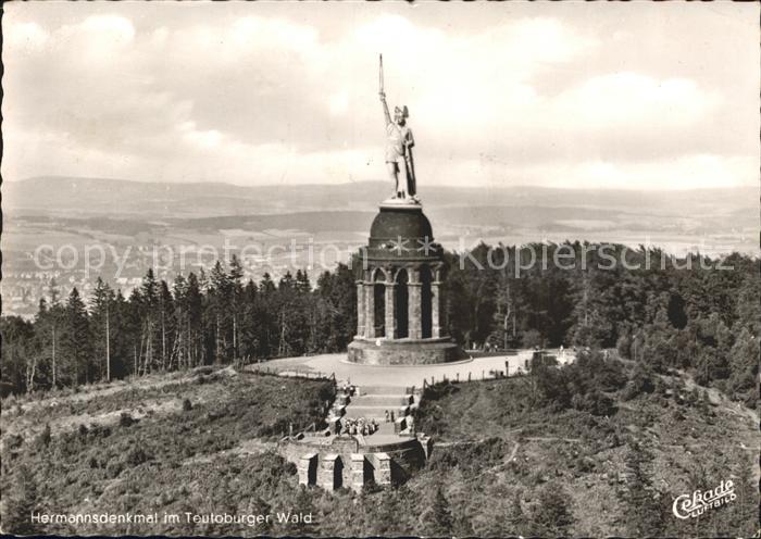 Hermannsdenkmal Teutoburger Wald Fliegeraufnahme