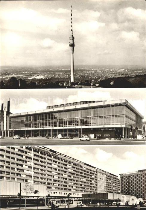 DRESDEN Elbe Fernsehturm Kulturpalast Prager Strasse