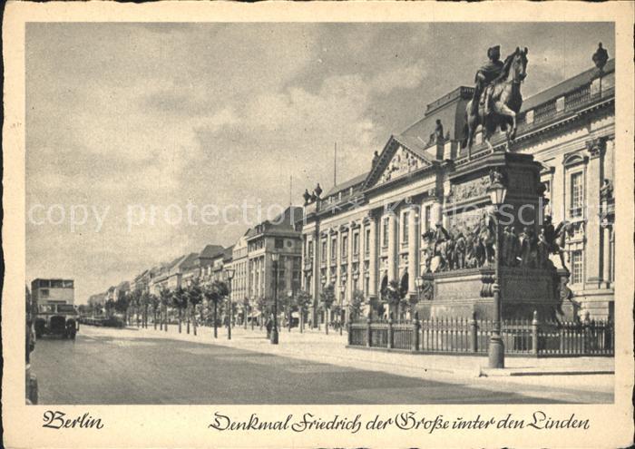 BERLIN CITY Denkmal Friedrich der Grosse Unter den Linden