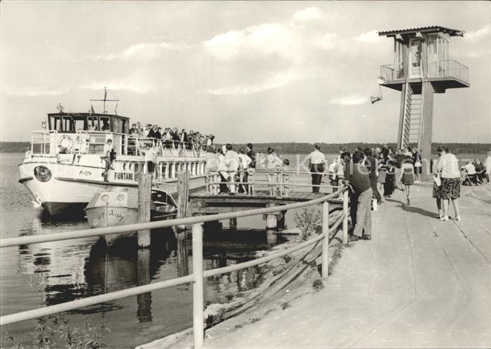 Klink Waren Mole Anleger Ausflugsboot Mueritz FDGB Urlaubersiedlung Voelkerfreun