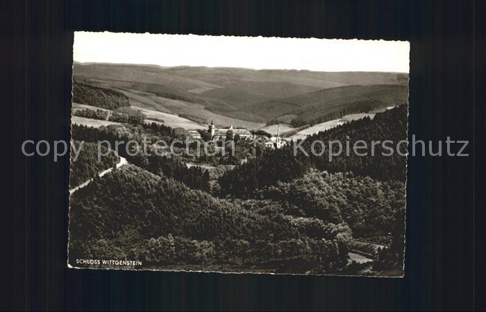 Berleburg Bad Schloss Wittgenstein Wittgensteiner Bergland Fliegeraufnahme