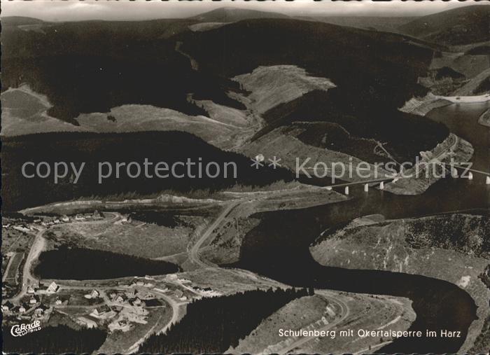 Schulenberg Oberharz mit Okertalsperre Fliegeraufnahme