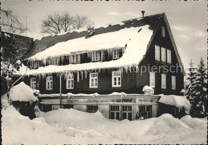 Steinbach Johanngeorgenstadt Gaststaette Waldesruh im Winter