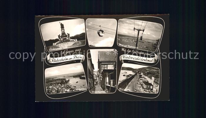 Ruedesheim Rhein Drosselgasse Rheinstrasse Seilbahn