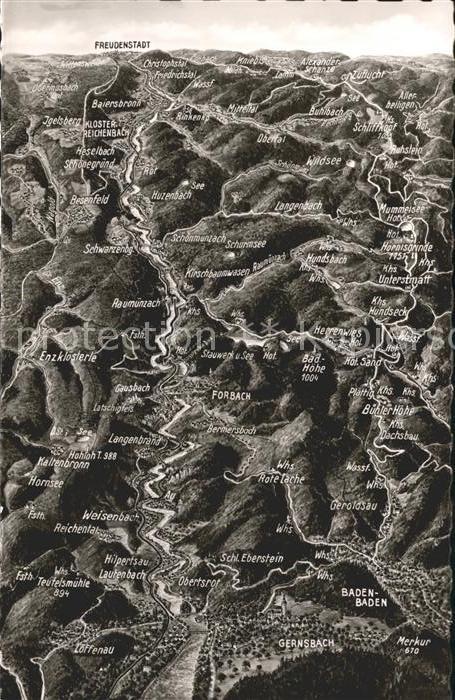 Forbach Baden Karte Schwarzwaldhochstrasse