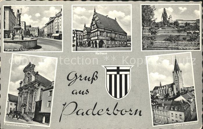 Paderborn Rathaus Franziskanerkirche Dom