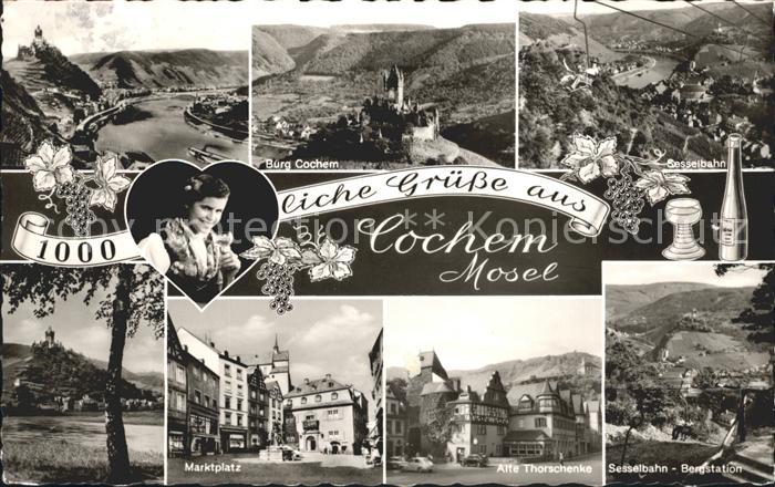 Cochem Mosel Sesselbahn Marktplatz Burg