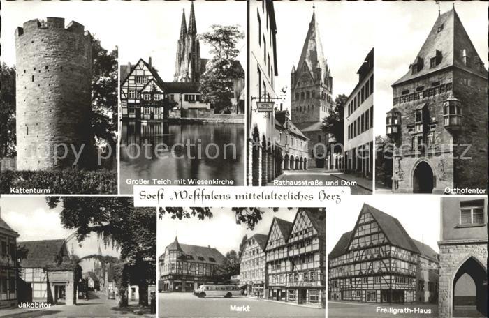 Soest Arnsberg Rathausstrasse Dom Kattenturm