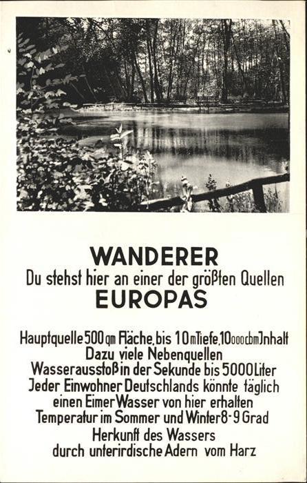 Rhumspringe Rhume- Quelle