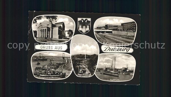 Duisburg Ruhr Opernhaus Hafenmund Rheinbruecke