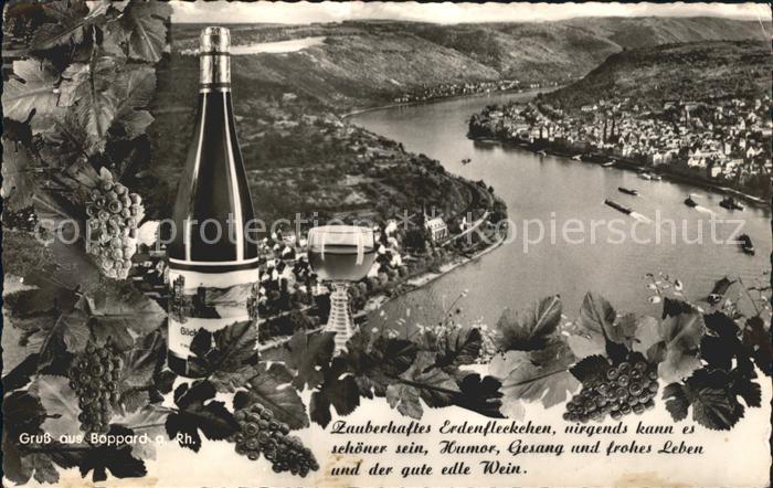 Boppard Rhein Fliegeraufnahme mit Vers