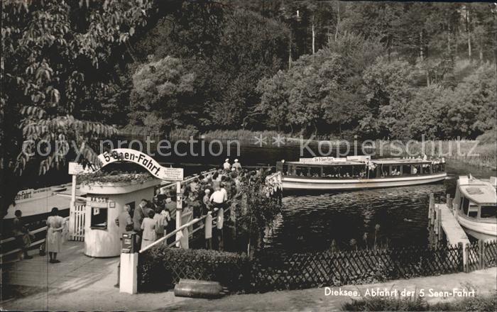 Malente-Gremsmuehlen Dieksee Abfahrt der 5 Seen- Fahrt