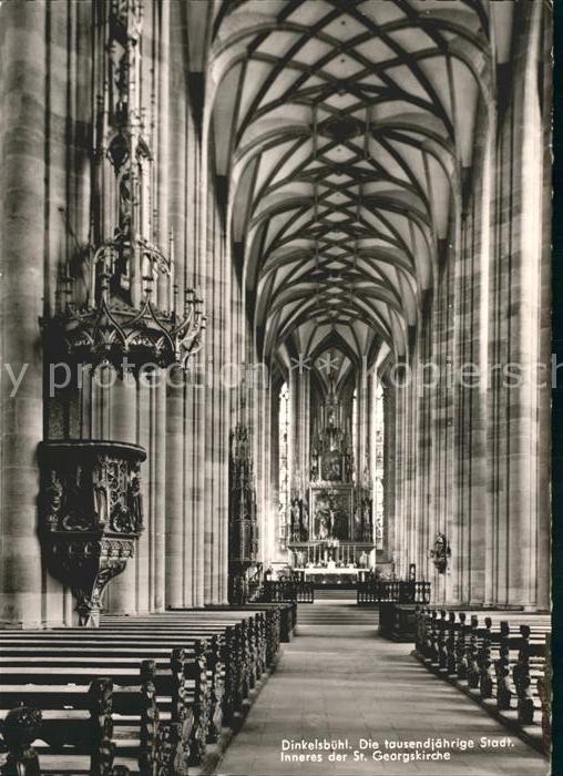 Dinkelsbuehl Inneres der Sankt Georgskirche