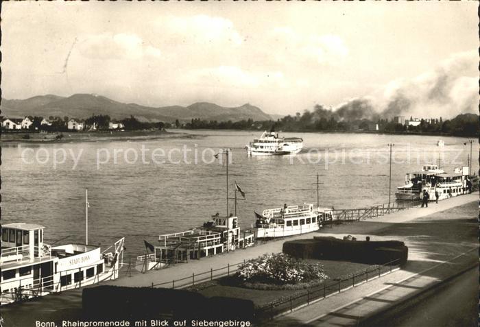 Bonn Rhein Rheinpromenade Siebengebirge