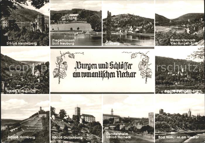 Heidelberg Neckar Burgen Schloesser am Neckar