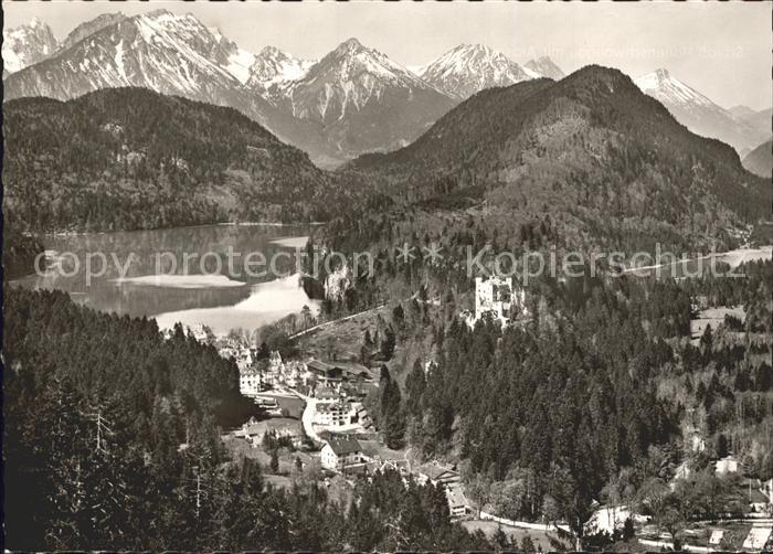 Hohenschwangau Schloss Alpsee Fliegeraufnahme