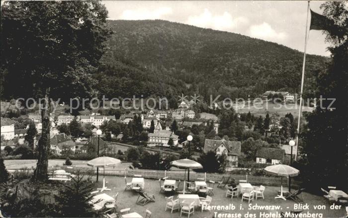 Herrenalb Bad Herrenalb Blick von der Terrasse des Hotels Mayenberg