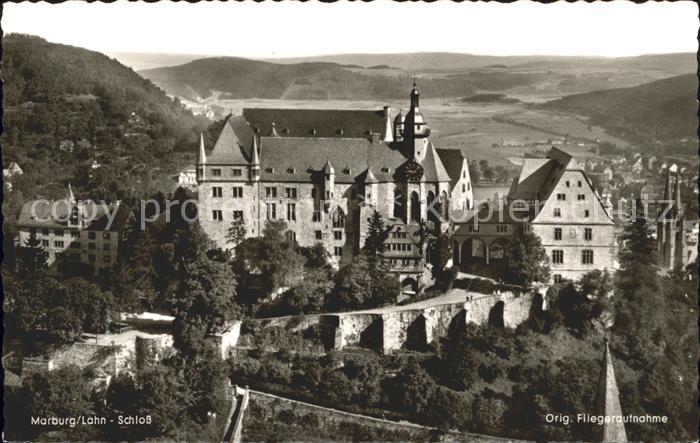 Marburg Lahn Schloss Fliegeraufnahme