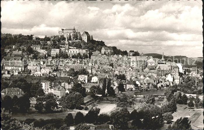 Marburg Lahn Panorama mit Burg