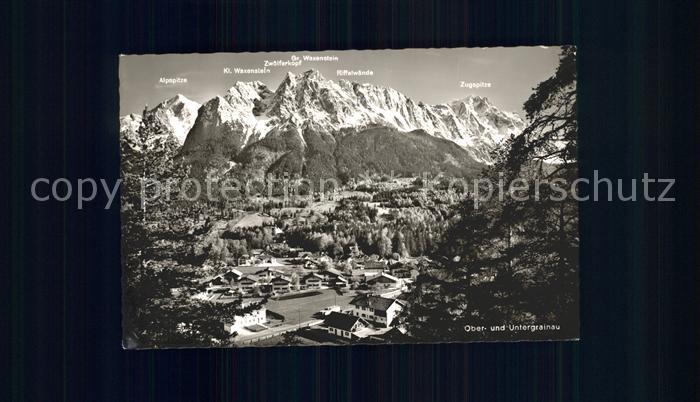 Obergrainau und Untergrainau mit Alpenpanorama