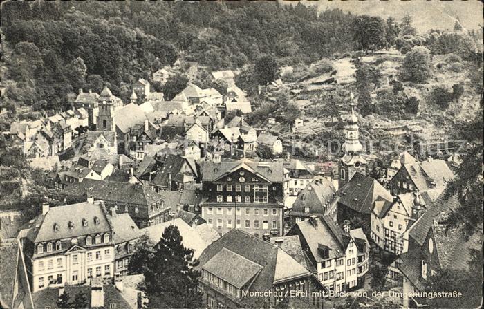 Monschau Montjoie NRW Blick von der Umgehungsstrasse