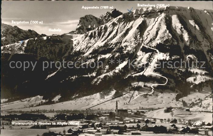 Pfronten Ostallgaeu Bayern mit Hochalp Aggenstein und Breitenberg